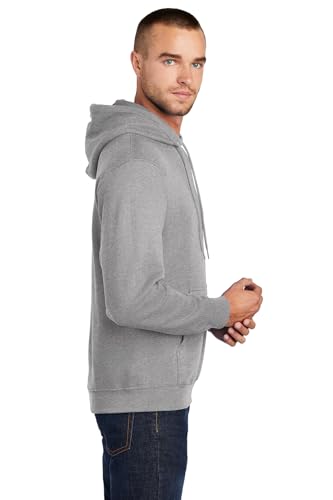 Port & Co Fleece Pullover Hooded Sweatshirt-PC78H-L-Athletic Heather2