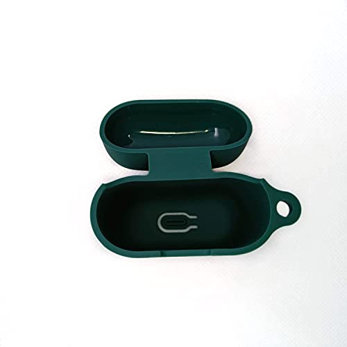 Image of CARE CASE Compatible for Boat Airdopes 131 | 138 Protective Silicone Case Cover Dust-Proof Shockproof Case Cover with Hook (Cover Only) Green-Light /Dark