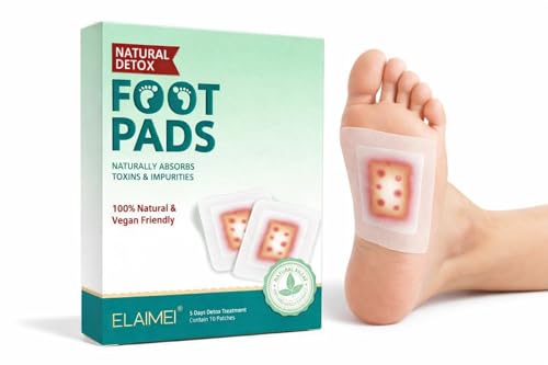 Image of Natural Detox Foot Pads Overnight Cleanse Patch 20 Pieces Herbal Bamboo Vinegar Toxin Relief Adhesive Stickers for Relaxation Sleep Support and Foot Care