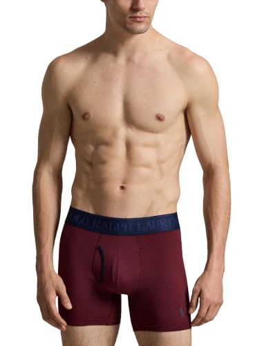 Image of POLO RALPH LAUREN Men's Underwear Boxer Briefs Pack, 3-Pack, 4D Flex Cooling Microfiber Underwear, Wicking Boxer Briefs