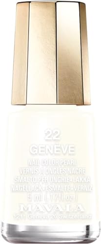 Mavala - Vernis à Ongles Mini Color Blanc - Application Précise et Aisée - Longue Tenue - Séchage Rapide - Brillance Durable - Formule Végane - Nacré - 22 Genève