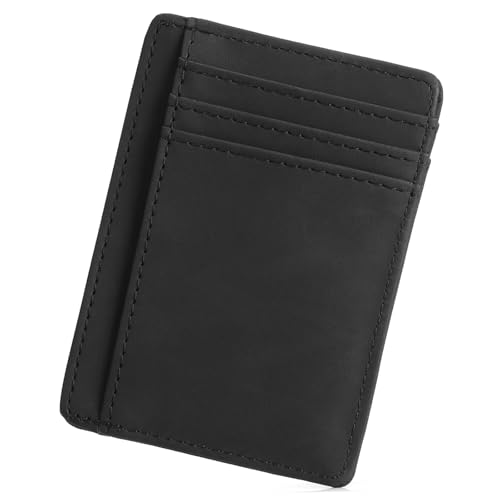 Compact Slim Minimalist Front Pocket RFID Blocking Wallet for Men and Women Leather Card Holder Wallet2
