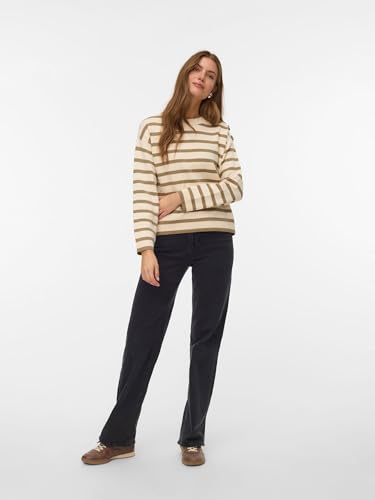 Vêtements Vero Moda VMSABA LS O NECK BUTTON PULLOVER GA NOOS pour Accessoires - vue 3