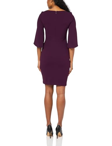Image of Tommy Hilfiger Womens Polyester Spandex Pattern Sheath Midi Layered Dress