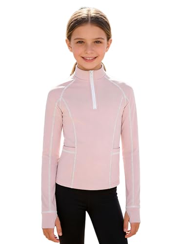 La mejor selección de Ropa interior deportiva para Niña los 5 mejores. 44 Jugaoge Niña Camisa Equitación Camisa Baile Manga Larga Cuello Alto Camiseta Básica Monocolor Camiseta Interior con Media Cremallera Delante Ropa Deporte Y Fitness Rosa 11-12...