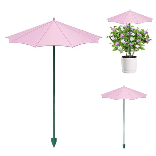 Sombrilla pequeña para plantas con estaca de jardín para proteger tus macetas del sol
