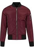 Urban Classics 2-Tone Bomber Jacket Chaqueta, Multicolor (Burgundy/Black), Large para Hombre