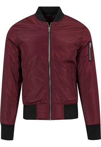 Urban Classics Homme Veste Bomber Bicolore Contrastée Blouson, Burgundy/Black, L