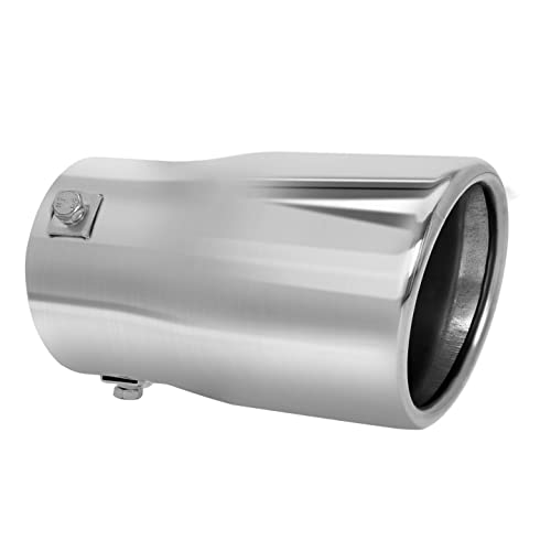Image of Exhaust Tip, 2-2.75 inch inlet clamp adjustable,Chrome Stainless Steel