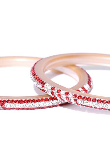 Set of 2 Women's Stones Studded Bangles, Elegant Gift