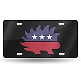 Libertarian Porcupine Personalized License Plate Covers Aluminum License Plate Auto Truck Front Tag...