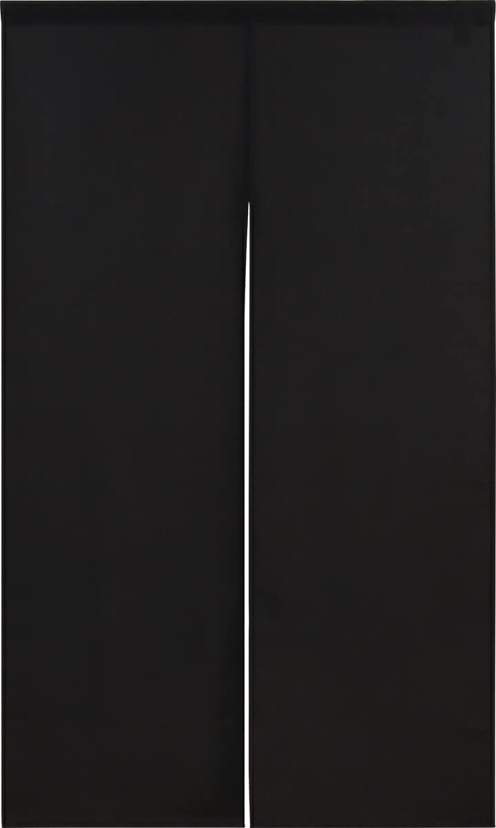 Japanese Noren Doorway Curtain Black Polyester 28x47in Room Divider