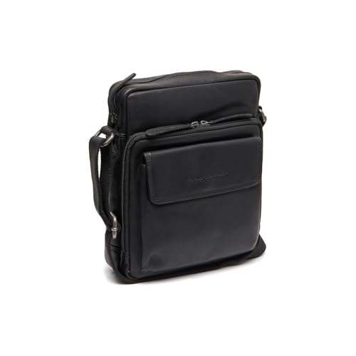 Sac à épaule bandoulière Montira en cuir noir véritable élégant et intemporel