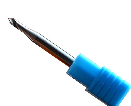 Wokesi 1.5mm Blade Diameter,4mm Shank,50mm Overall Length,Solid Tungsten Carbide,HRC55,Uncoated,2Flute,Straight Shank,90 Degree Point Angle,NC Spotting Drill Bit Chamfering Cutter(1.5mm Uncoated)