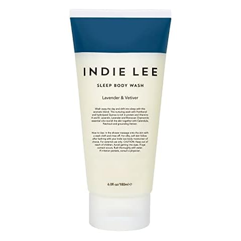 Indie Lee Sleep Body Wash - Calming + Soothing Shower Gel Wash with Panthenol + Lavender for Nourished, Smooth, Relaxed Skin - For All Skin Types (6oz / 180ml) Cover