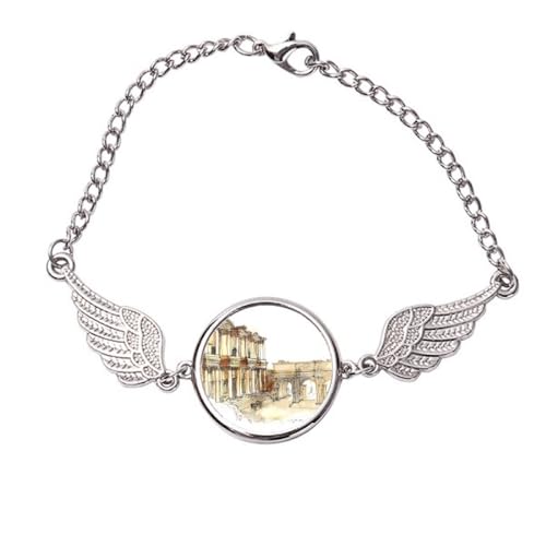Bracelet Ephèse Izr Turquie ailes d'ange style Art Déco bijou tendance femme métal M