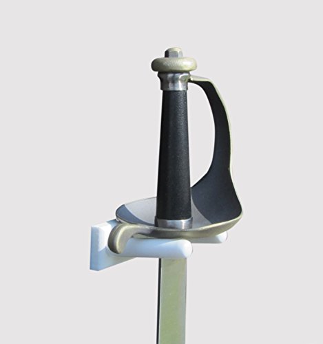 KR Ideas Standard Vertical Cutlass Sword Wall Mount (Made in The USA) (White)