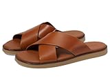 Cole Haan Men's Nantucket Cross Strap Sandal, British Tan/Dark Latte, 11-M US