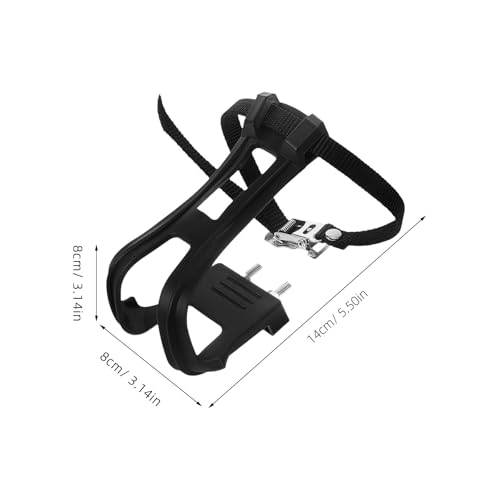 Correas de pedal para bicicletas de plástico negro juego de sujeción 2