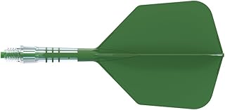 CUESOUL ROST T19 Carbon Integrated Dart Shaft and Flight Big Wing Shape-Dark Green with Green Shafts