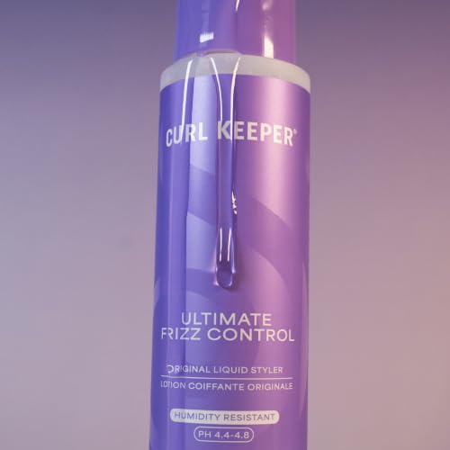 Image of Curl Keeper Ultimate Frizz Control Liquid Styler for Curly Hair - Anti Frizz Hydrabond Humidity Shield Gel for Waves, Rings and Coils, Lightweight Water Based Defrizzing Styling Product, 12oz /355ml