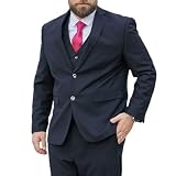 FRULP Blazer para Hombre, Chaqueta De Vestir De Esmoquin De 3 Piezas, Informal De Negocios Suelta Talla Grande Conjunto De Traje De Talla Grande Vestido De Banquete De Boda,5XL,Black