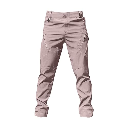 OIOLOYJM Military Cargo Pants for Men Hiking Relaxed Fit Work Waterproof Stretch Tactical Lightweight Outdoor Travel Pant