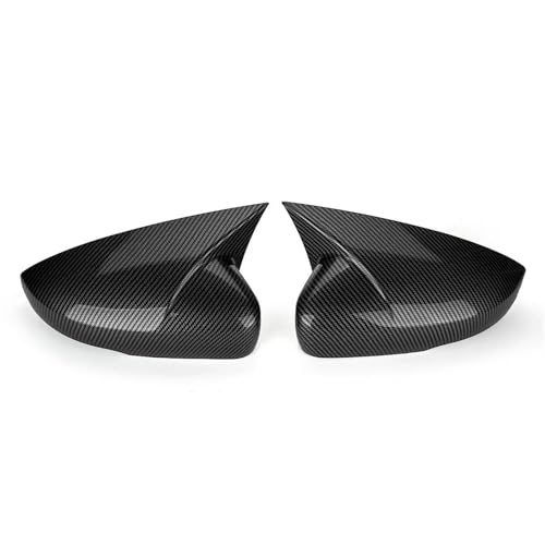 Coques de rétroviseurs VW Polo 6R 6C look fibre de carbone style ox horn 2 pièces