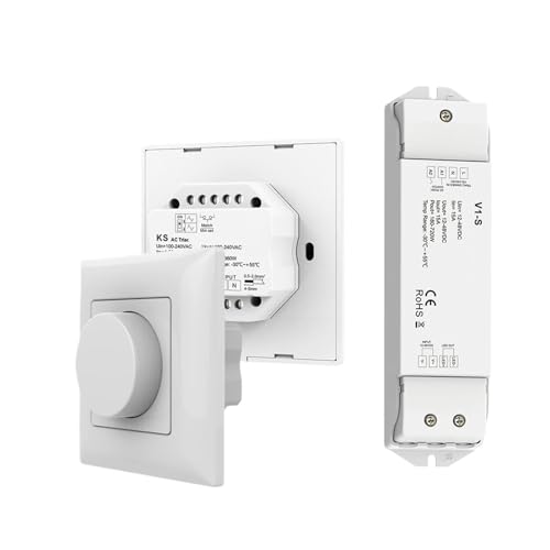Thyristor Dimmer Kit 1 Channel DC12V 24V 36V LED Controller with Push-Pull Dimming Function, AC 220V Rotary Dimmer(CV Triac Dimm