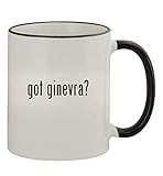 got ginevra? - 11oz Colored Handle and Rim Coffee Mug, Black