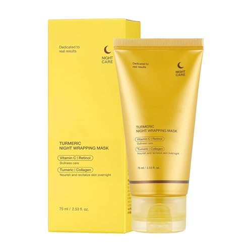 Máscara De Envoltura Durante La Noche De Cúrcuma, Mascarilla De Cara De Pelado, De Completa Con Mascarilla, Solución De Extracto De Planta, En La Piel, 123 G, Para Hermanas, Esposa, No