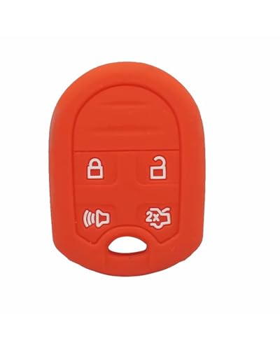 Étui de clé pour Explorer Flex Taurus Edge F-150 4 boutons silicone rouge protection clé voiture