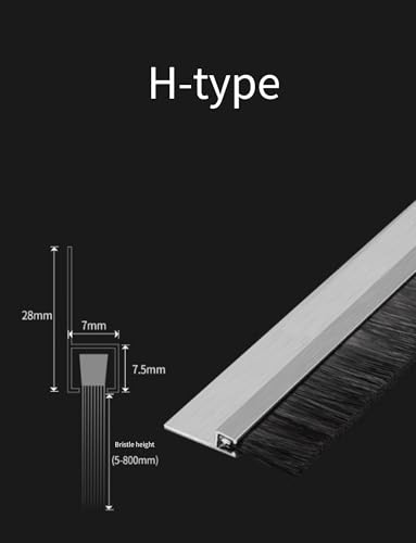 Szczotka do taśm ze stopu aluminium typu H do maszyn przemysłowych – 4 cm szczotka uszczelniająca do szafek i drzwi do skutecznej kontroli kurzu i przeciągów