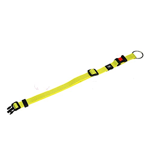 Karlie 67850 Collare Cane Art Sportiv Plus,20Mm 40-55Cm Reflex Regolabile, Giallo