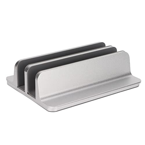 Soporte vertical para laptop con 2 ranuras de aluminio miniatura 4