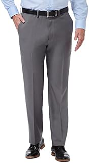 Haggar Herren Premium Comfort Classic Fit Flat Front Dress Pants-Regular and Big & Tall Sizes Anzughose, Mittelgrau, 40W / 30L