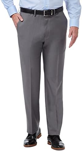 Haggar Herren Premium Comfort Classic Fit Flat Front Dress Pants-Regular and Big & Tall Sizes Anzughose, Mittelgrau, 40W / 30L