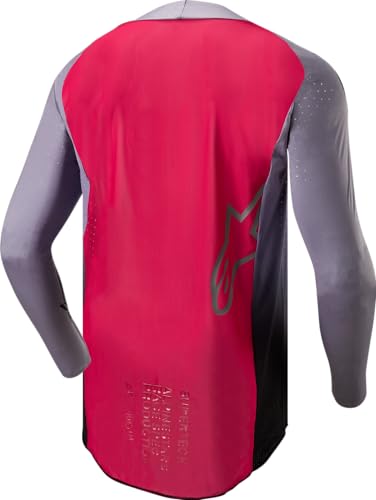 Alpinestars Supertech Dade Jersey Iron/Red Berry Men’s MX | Ultra-Light & Ventilated (Medium)