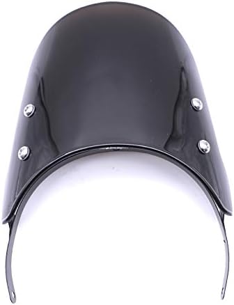 Motorcycle Clear/Black Headlight Fairing Windshield Windscreen For Royal Enfield Classic 500cc (black)