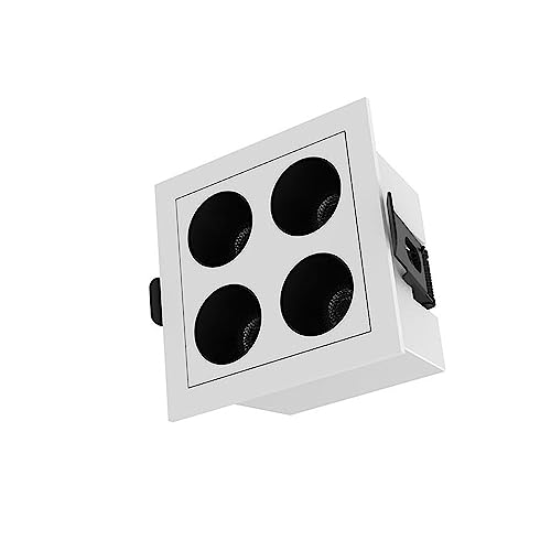Lámpara Colgante Moderna empotrada Lineal LED Downlight COB Lámparas de Techo Focos Iluminación Interior Moldura deflectora Luces de Rejilla cuadradas Downlight Empotrado