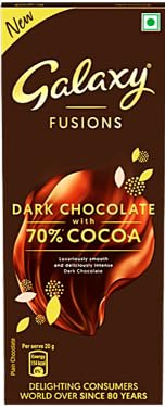 Galaxy Fusions Dark Chocolate, 70% Cocoa, 110g Dev (B0DHPD3KZD) Amazon Price History, Amazon Price Tracker