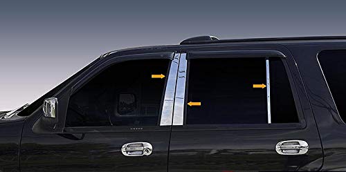 Made in USA! Compatible with 1997-2017 Ford Expedition 6PC Stainless Steel Chrome Pillar Post Trim