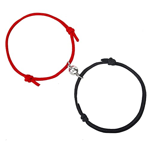 Pinky Pomise Matching Relationship Bracelets Magnetic Couple Bracelet Set for Best Friends Couple Family