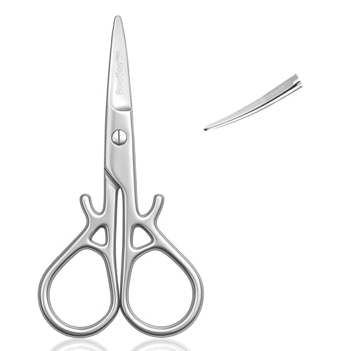 Image of Beetles Pro Curved Cuticle Scissors-Multi-Purpose Premium Stainless Steel Nail Scissors for Nail Paper Forms Stickers False Tips Manicure Art Tool Extra Sharp Blades Cuticle
