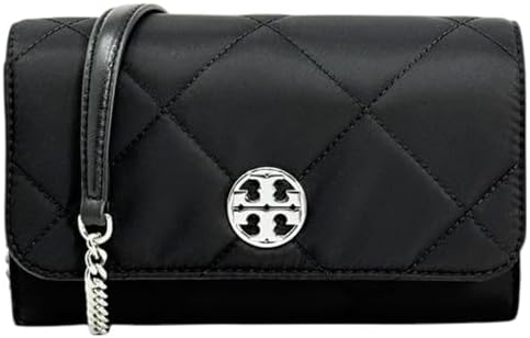 Tory Burch Women's Willa Small Quilted Nylon Chain Wallet Crossbo...