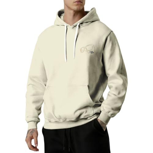 Sudadera con capucha hombre invierno manga larga informal con bolsillo XXXL