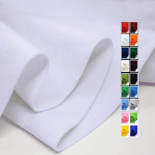 white felt fabric 3634 x 36341 square yard 16mm thick soft and durable flexible craft felt by the yard for sewing diy art craft project decorations