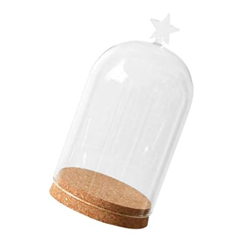 Backbayia Handmade Glass Bell Vase Dome Cover