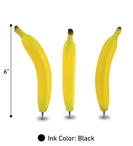 Planet Pens Banana Novelty Pen - Cute Fun & Unique Kids & Adults Office Supplies Ballpoint Pen, Colorful Fruits Writing Pen Instrument For School & Office #TOP1