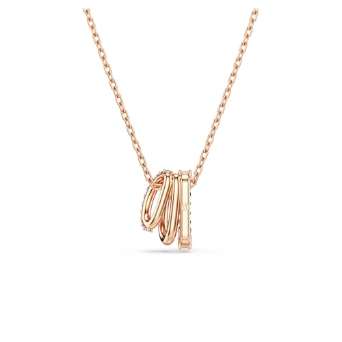 Swarovski Hyperbola Pendant, Mixed Cuts, Clear, Rose Gold-Tone Finished3